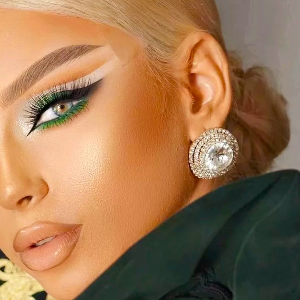 Oversized Stud Rhinestone Earrings